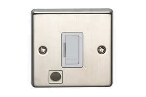 13A Unswitched Fused Connection Unit With Flex Outlet Stainless Steel Finish