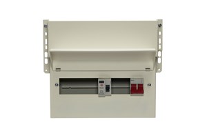 9 Way Split Load Meter Cabinet Consumer Unit 100A Main Switch, 80A 30mA RCD, Flexible Configuration