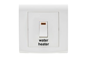 32A Double Pole Control Switch With Neon Printed 'Water Heater'