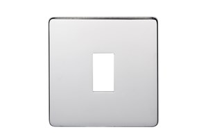 10AX 1 Gang 2 Way Switch Plate Highly Polished Chrome Finish