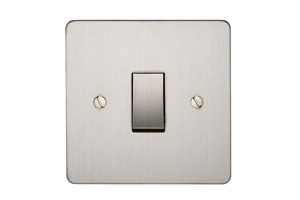 20A 1 Gang Double Pole Switch Stainless Steel Finish