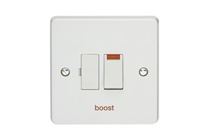 13A Double Pole Switched Fused Connection Unit With Neon Printed 'Boost'