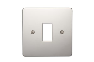 20A 1 Gang Double Pole Switch Plate Polished Stainless Steel Finish