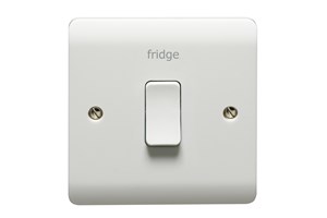 20A 1 Gang Double Pole Switch With LED Printed 'Fridge'