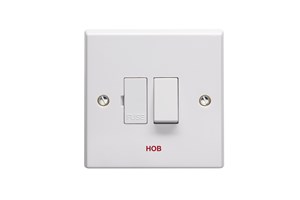 13A Double Pole Switched Fused Connection Unit Printed 'Hob'